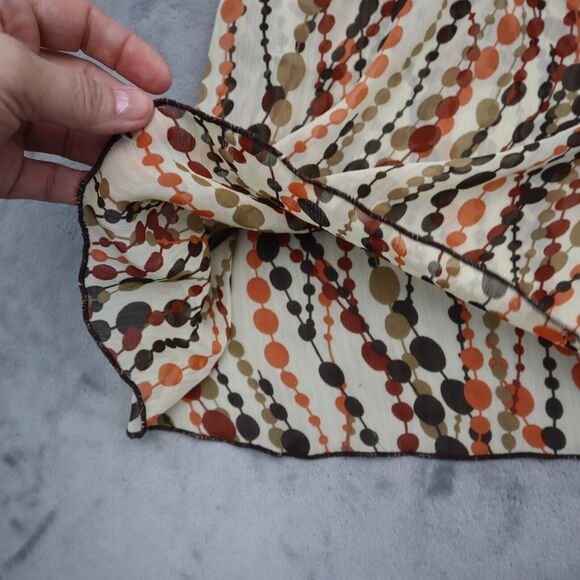 IZ Byer Shirt Womens S Multicolor Polka Dots Strap VNeck Sheer Sleeveless Blouse - Picture 13 of 16
